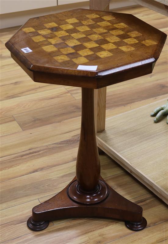 A chess top tripod table, H.68cm